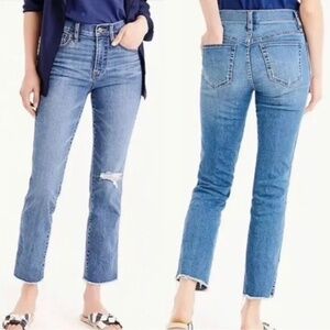 J Crew Vintage Straight Jeans NWT Cropped Leg Women's Size 28